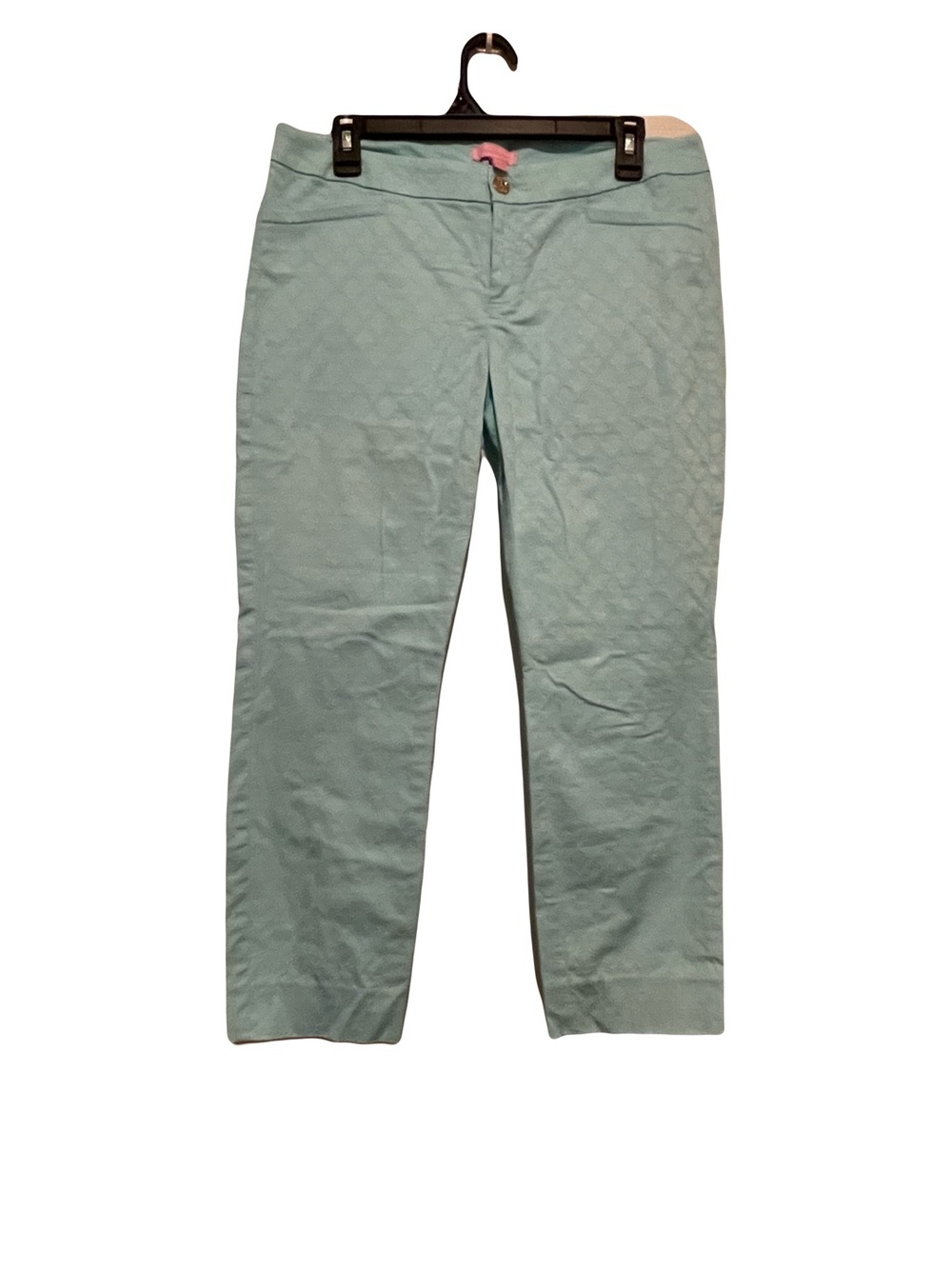 Lilly Pulitzer Light Aqua Pants with Gold Button